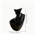 thumbnail image 3 of Abstract Printed Decorative Vase Irregular Textured Ceramic-Style Flower Vase for Home Office, 10 x 8 x 8 cm, 1-Piece, 3 of 6