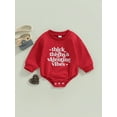thumbnail image 2 of BABAMOON Newborn Baby Girls Valentine's Day Romper Long Sleeve Letter Heart Print Bodysuit Jumpsuit Clothes, 2 of 8