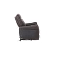 thumbnail image 2 of K-Living Cleo Power Lift Recliner Chair in Dark Brown Cowboy Fabric, 2 of 9