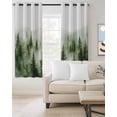 thumbnail image 2 of Green Mist Forest Blackout Curtains 45 Inches Long, Foggy Mountain Tree Nature Landscape Thermal Insulated Black Out Curtains, Small Darkening Window Curtain Drapes for Cafe Bedroom 42"x45" 2 Panels, 2 of 8