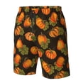 thumbnail image 6 of Uemuo Orange Pumpkin Pattern Men's Swim Trunks Hawaiian Beach Bathing Suit Swimsuits Beach Quick-Dry Shorts with Pockets-Medium, 6 of 9