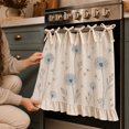 thumbnail image 3 of Farmhouse Oven Curtain with Ties & Ruffle Trim Blue Dandelion Cozy Stove Skirt for Cabinet Seasonal & Everyday Kitchen Decor, 3 of 4