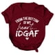 thumbnail image 1 of Gibobby Playera de Verano para Mujer Cuello O Mangas Camisa suelta T Casual Tops cortos Impresión Blusa mujer Blusa mujer(Vino,M), 1 of 5