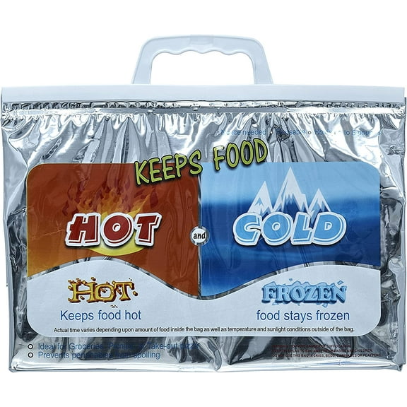 Superio Reusable Grocery Bags Insulated Cooler Bag Thermal Grocery Shopping Bag for Hot Cold Food Delivery Bags (1, "x5.5"x8.5")