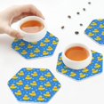 thumbnail image 5 of Kdxio Cute Yellow Rubber Ducks Funny Coasters,4 Pcs Leather Coasters,Housewarming Gifts,Protect Furniture from Water Marks Scratch and Damage, 5 of 6