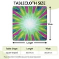 thumbnail image 2 of Colorful Tie Dye Burst Pattern Square Fitted Tablecloth with Elastic Edge,Square Table Cover,Washable Elastic Table Cover for Home Kitchen Party Decor 36"x36", 2 of 6