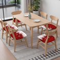 thumbnail image 6 of Red Christmas Snowflake Seat Covers for Dining Room Chairs Set Of 6,Stretch Printed Washable Chair Seat Cover with Elastic Ties and Button,Removable Waterproof Couch Cushion Covers, 6 of 6