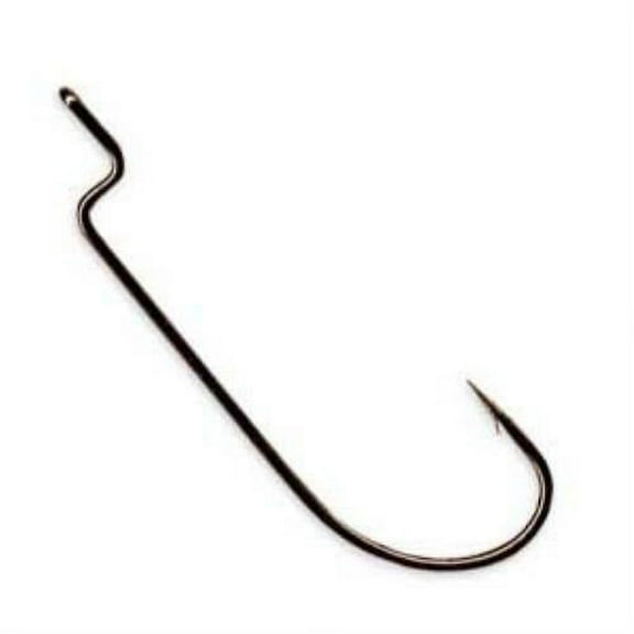Gamakatsu Offset Worm Hook Black 25ct Size 4/0