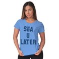thumbnail image 4 of Funny Beach Lover Sea You Ocean Vibes Women's T Shirt Ladies Tee Brisco Brands S, 4 of 6