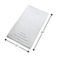 thumbnail image 2 of Knightsbridge Stylish And Comfortable All Season Traditional Racetrack Design Cotton Bath Rug 17" X 24" White, 2 of 2