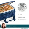 thumbnail image 3 of Rachael Ray Expandable Extra Large Insulated Casserole Carrier for Hot or Cold Food, Navy Gingham, 3 of 6