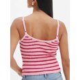 thumbnail image 4 of Suagox Women Camisole, Spaghetti Straps Solid/Striped Tops Slim Fit Summer Knit Top Clubwear, 4 of 10