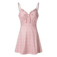 thumbnail image 3 of Womens Summer Dress Print Block Sleeveless A-Line Maxi Mini Sundress Dresses, 3 of 8