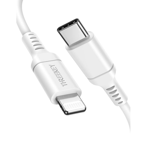 THREEKEY USB C to Lightning Cable 3FT, [Apple MFi Certified] iPhone 12