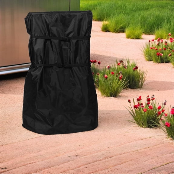 HEANUJJ RV Tote Cover, Black Oxford Fabric , Protective Outdoor Storage Cover for Camper Trailer RV Accessories