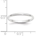 thumbnail image 4 of 10K White Gold 10Kw 2mm Ltw Half Round Band Size 7.5 Made In United States 1whrl020-7.5, 4 of 5