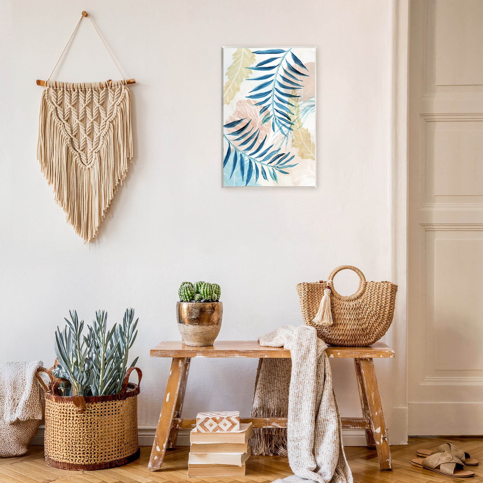 Stupell Industries Palm Fronds in Pastel Haze Wall Plaque Art, design by Nan