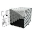 thumbnail image 3 of Sea Animals Dog Crate Cover, Sharks Swimming Horizontal Silhouettes Powerful Dangerous Wild Life, Easy to Use Pet Kennel Cover Small Dogs Puppies Kittens, 7 Sizes, Charcoal Grey White, by Ambesonne, 3 of 6