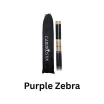 CardioStix Purple Zebra Set - 8.5oz Bundle Highest-Weighted Double Grip (1 PAIR)