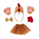 thumbnail image 3 of Disfraz de pollo, novedad, lindo, 5 piezas/conjunto, falda, diadema de pollo, Pascua para Marrón, 3 of 9