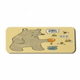 thumbnail image 1 of Cartoon Computer Mouse Pad, Caricature Style Bear Bees and Honey Saying Yum Kids Comic Graphic Print, Rectangle Non-Slip Rubber Mousepad Large, 31" x 12" Gaming Size, Taupe Yellow, by Ambesonne, 1 of 2