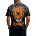 thumbnail image 7 of Halloween Shirts for Men Short Sleeve T-Shirts Pumpkin Bat All Over Pumpkin Print Novelty Spooky Holiday Tops Ginger M, 7 of 7