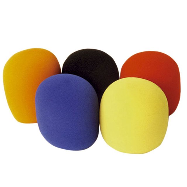 Miangastore 5pcs Mic Windscreen Covers Handheld Stage Microphone Windproof Cover Black High-density Foam