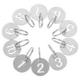 thumbnail image 2 of 10pcs Number Key Tags Stainless Steel Numbered Tags Number Id Tags Round Metal Key Tags With Rings Coat Check Tags Identifiers Key Label For House Lockers Dormitory Keys, 2 of 6