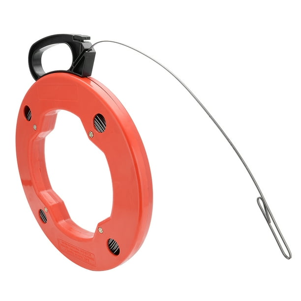 131 Feet (40M) Electrical Fish Tape Reel, Pull Communication Wire Cable