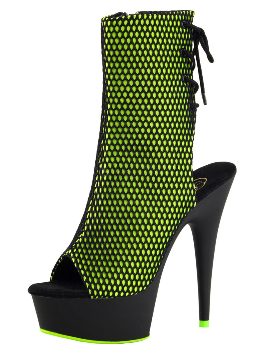 lime green ankle boots