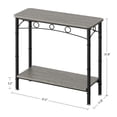 thumbnail image 2 of KTENME 2024 New 2 Tier Entryway Table, 31.5" Console Tables with Storage, Retro Sofa Table with Metal, Industrial Behind Couch Table for Living Room, Hallway, Foyer, 2 of 8