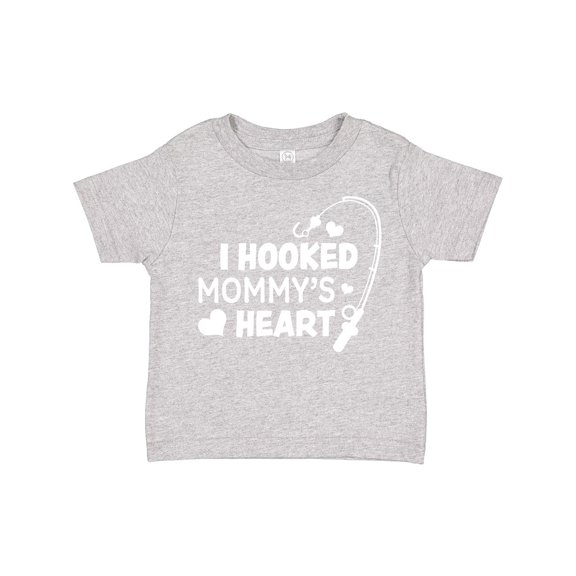 Inktastic I Hooked Mommy's Heart with Fishing Rod Boys or Girls Toddler T-Shirt