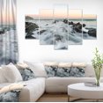 thumbnail image 1 of Waves Plage au Lever du Soleil Atlantique - Impression sur Toile, 1 of 3