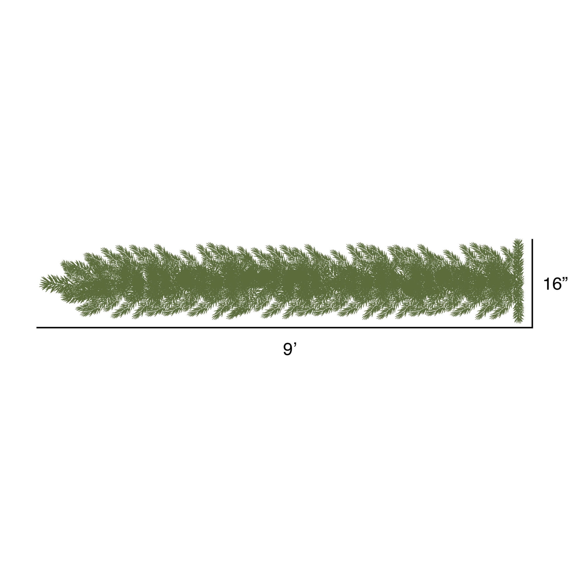 Vickerman 9'x16" Multi-Color LED Spruce Artificial Christmas Garland in White