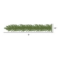 thumbnail image 3 of Vickerman 9' x 16" Flocked Alaskan Artificial Christmas Garland, Warm White LED Mini Lights, 3 of 4