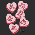 thumbnail image 2 of Men's Clueless Candy Hearts  Graphic Tee Charcoal 2X Large, 2 of 5