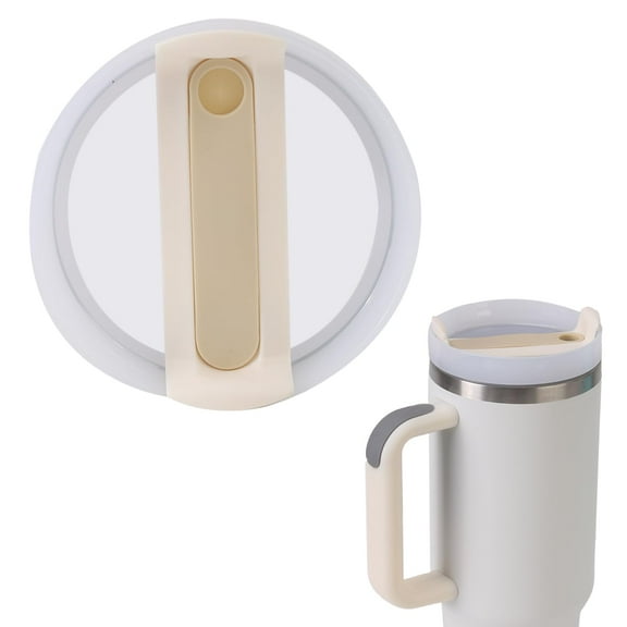 40oz Tumbler Lids Replacement for Stanley Cup - Spill Proof Tumbler Lids Reusable Tumbler Cover for Stanley Travel Tumbler and More Coffee Mugs (White)