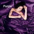 thumbnail image 3 of WONESION Satin Sheet Set 3 Piece Hotel Soft Sikly Deep Pocket Bed Sheets,Twin,Purple, 3 of 5