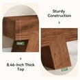 thumbnail image 7 of Finmind 47-Inch Solid Wood Shoe Bench for Entryway, Indoor End of Bed Bench, Farmhouse Long Entry Seat for Living Room, Bedroom, Hallway, Walnut, 7 of 7