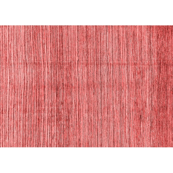 Ahgly Company Indoor Rectangle Abstract Red Modern Area Rugs, 4' x 6'