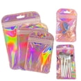 thumbnail image 2 of 50pcs/lot Iridescent Self Sealing OPP Bags Laser Iridescent Pink Ziplock Resealable Bag for Jewelry Retail Packaging Bag Pouches 8.5x13cm, 2 of 6