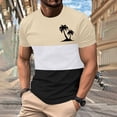 thumbnail image 4 of Mens Casual Pantalones Cortos Cuello Redondo Patchwork Impresión Suéter Blusa de Fitness, Camisetas para Hombre, 4 of 4