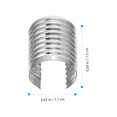 thumbnail image 2 of Miangastore 100pcs Leather Rope Clips Metal Fastener Cylindrical Opening Crimps for Tassel, 2 of 8
