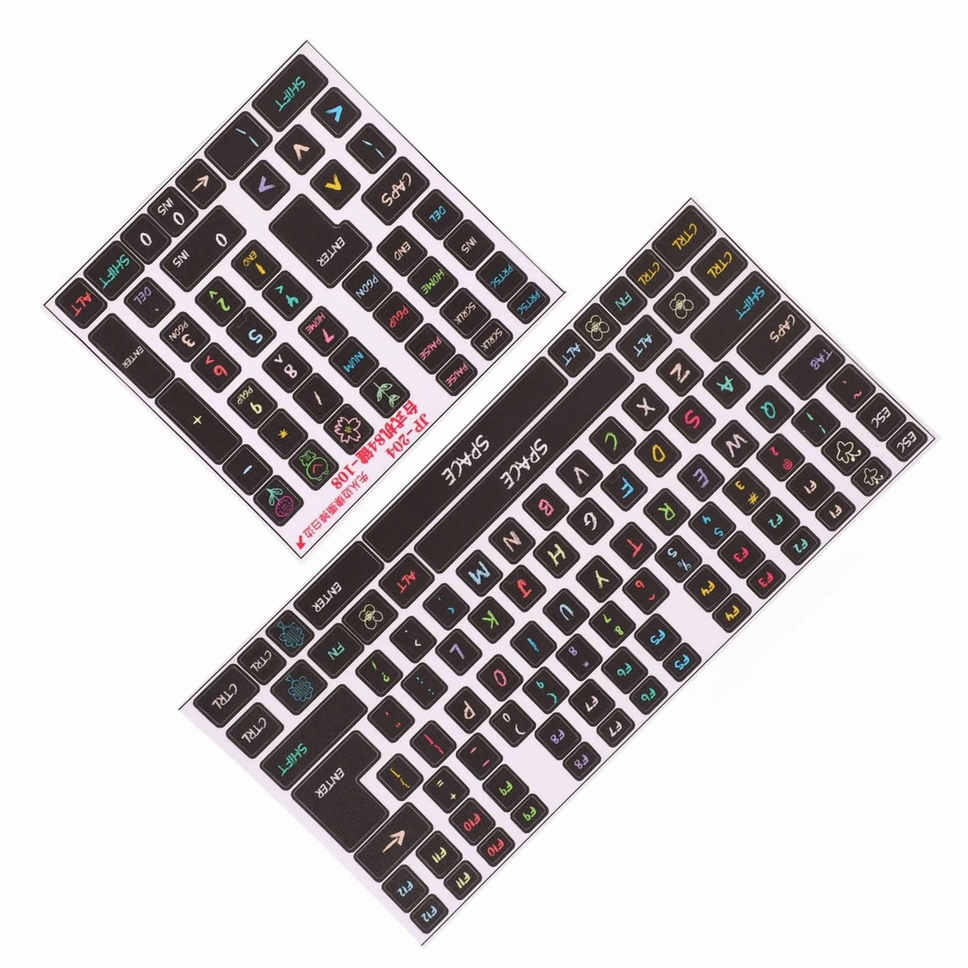 BUTTERFLY- Keyboard Stickers Easy Operation Pvc Decorative General Desktop Stickers For 84-