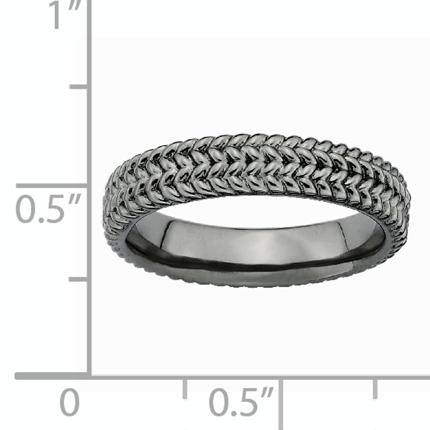 Sterling Silver Black-Plated Ring