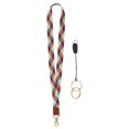 thumbnail image 1 of Correa elástica Uxcell para llaves, correa de cuello para llavero para mujeres y hombres, correa larga para identificación, arcoíris, 1 of 6