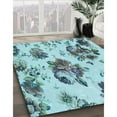 thumbnail image 3 of Ahgly Company Machine Washable Indoor Rectangle Transitional Deep-Sea Green Area Rugs, 2' x 5', 3 of 7