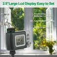 thumbnail image 2 of Lepmerk Digital Automatic Watering Timer, Programmable Garden Irrigation Timer, Hose Tap Sprinkler, with Rain Delay Smart Irrigation Controller for Lawns, Farmlands, Yards, and Greenhouses, 2 of 8