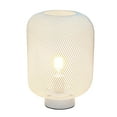 thumbnail image 2 of Simple Designs White Metal Mesh Industrial Table Lamp, 2 of 7