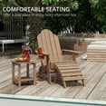 thumbnail image 3 of Dycanpo Folding Adirondack Chairs Set of 4,Fire Pit Patio Garden Chair with Cup Holder,Brown, 3 of 7